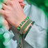 Liens de grenouille d'arbre | Bracelet Kismet Original | Vert x Argent